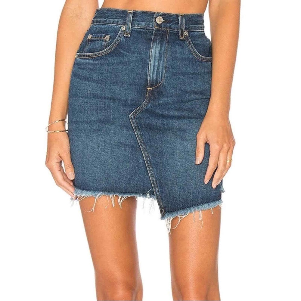 Rag and Bone Denim Asymmetrical Skirt
